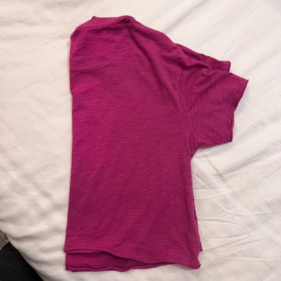 Bobi Los Angeles Short Sleeve Crop Top Pink size M. NWOT - Picture 2 of 4